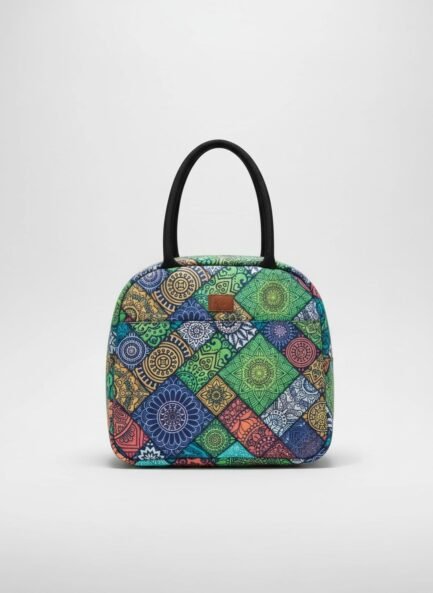 Printed Medium Foam Lunch Bag with Outside Compartment