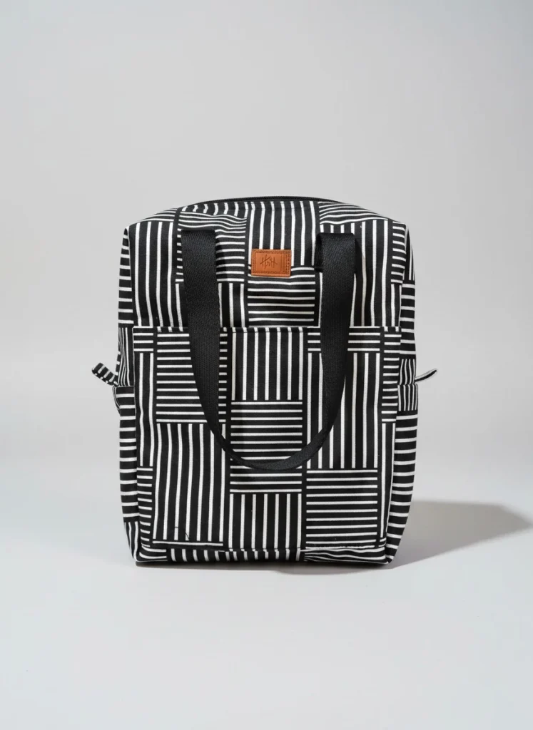 Printed Foam Lunch Bag with Outside Compartment