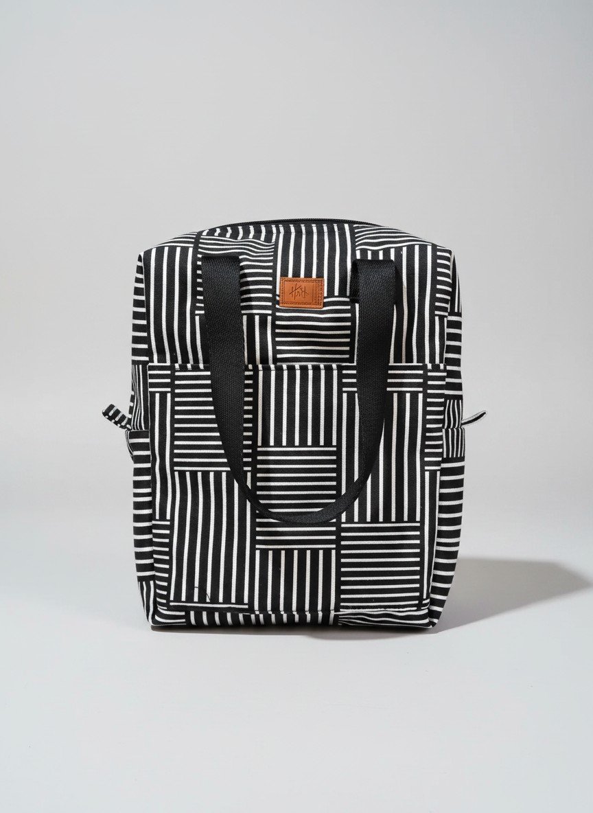 Printed Foam Lunch Bag with Outside Compartment