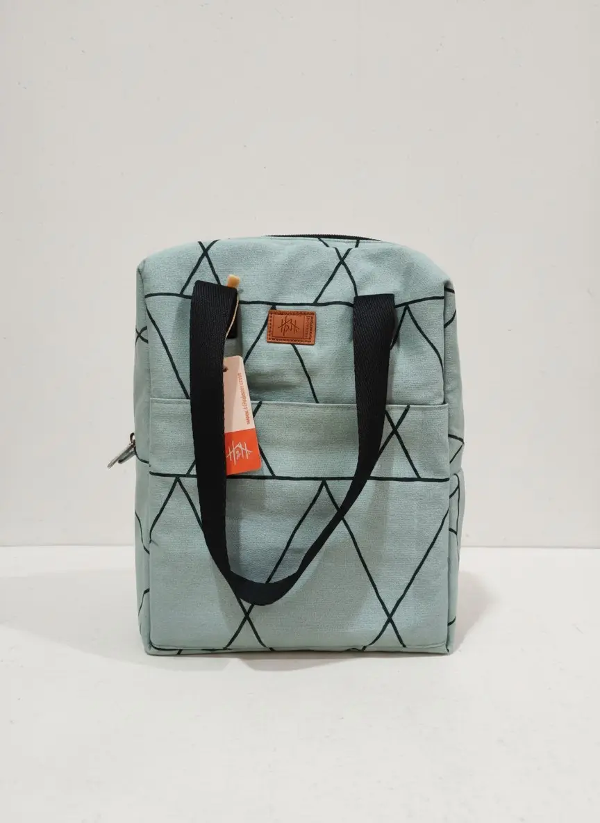 Printed Foam Lunch Bag with Outside Compartment