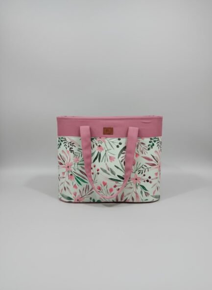 Printed Medium Lunch Basket Bag with zip