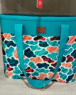 Printed Medium Lunch Basket Bag with zip