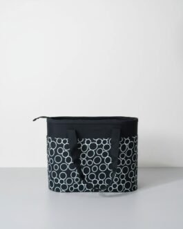 Printed Medium Lunch Basket Bag with zip