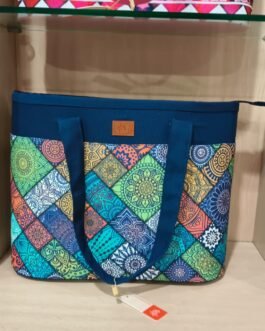 Printed Medium Lunch Basket Bag with zip