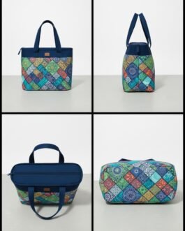Printed Medium Lunch Basket Bag with zip