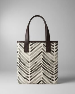 Printed Small Lunch Basket Bag with Zip