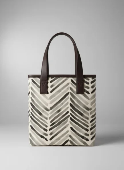 Printed Small Lunch Basket Bag with Zip