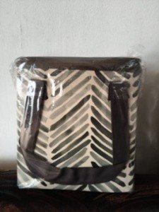 Printed Small Lunch Basket Bag with Zip