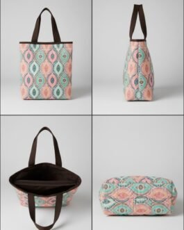 Printed Small Lunch Basket Bag with Zip