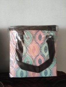 Printed Small Lunch Basket Bag with Zip