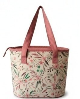 Printed Medium Lunch Basket Bag with zip