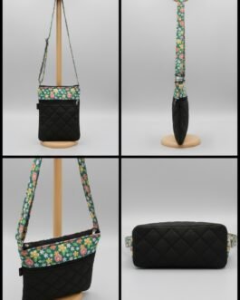 Cotton Silk Sling Bag 3 Zip– Washable Compact Crossbody Bag