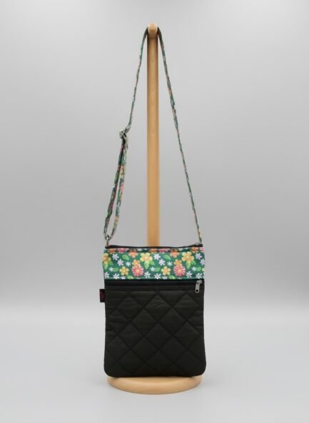 Cotton Silk Sling Bag 3 Zip– Washable Compact Crossbody Bag