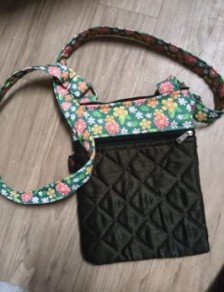 Cotton Silk Sling Bag 3 Zip– Washable Compact Crossbody Bag