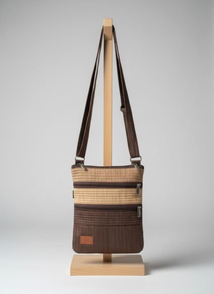 4 Zip Cotton Silk Sling Bag – Washable Everyday Crossbody Bag