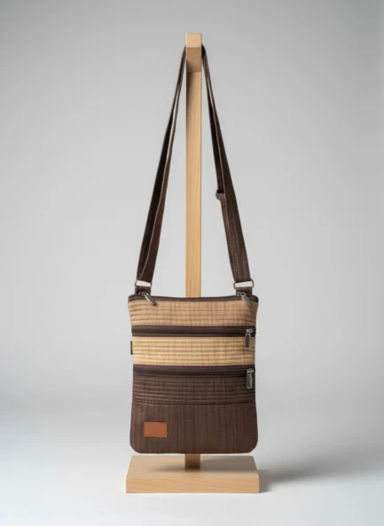 4 Zip Cotton Silk Sling Bag – Washable Everyday Crossbody Bag