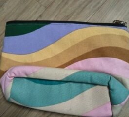 Washable Cotton Travel Pouch with 2 Inner Pockets