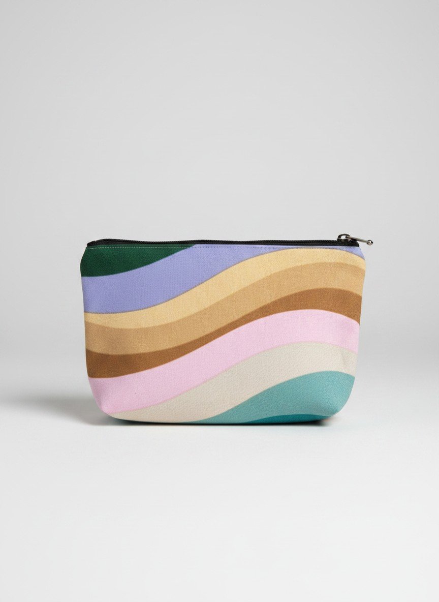 Washable Cotton Travel Pouch with 2 Inner Pockets