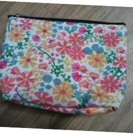 Washable Cotton Travel Pouch with 2 Inner Pockets
