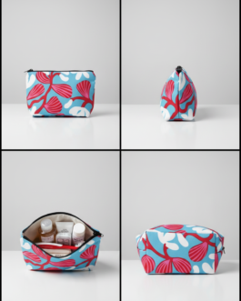 Washable Cotton Travel Pouch with 2 Inner Pockets