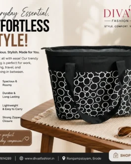 Medium Lunch Basket Bag With Zip