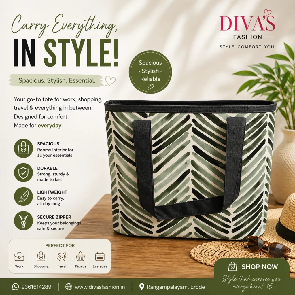 Medium Lunch Basket Bag With Zip