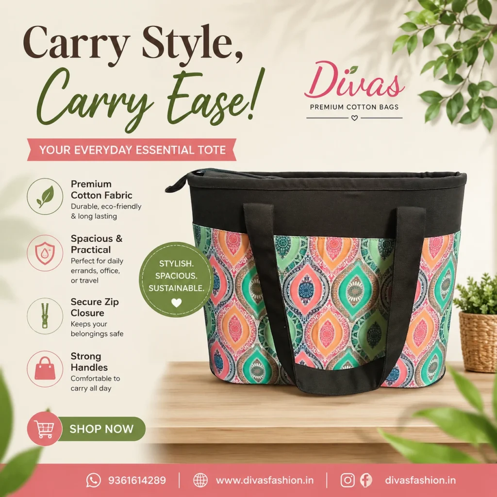 Medium Lunch Basket Bag With Zip – view 4
