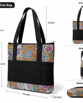 Tote Bag Canvas Cotton 12X12 Outside 1 Zip