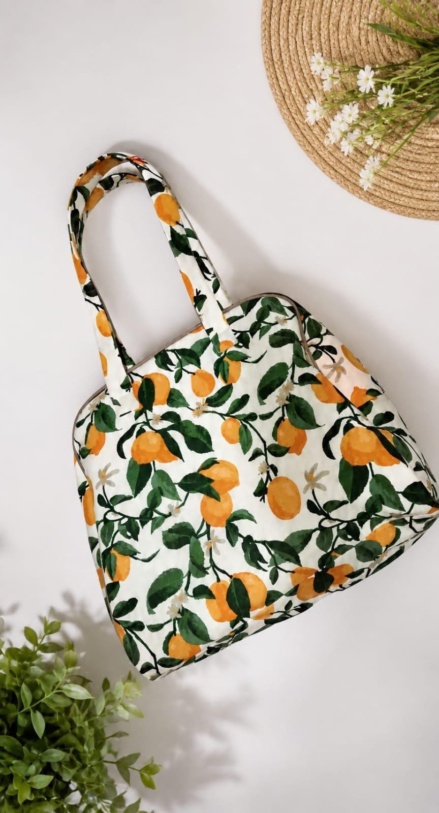 Pure Cotton waterproof Travel Bag with 4 Internal Pockets