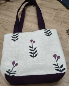 Pure Cotton  Small Handbag with Zip