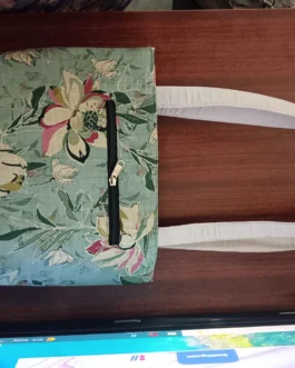 Pure Cotton  Small Handbag with Zip