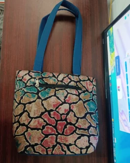 Pure Cotton  Small Handbag with Zip