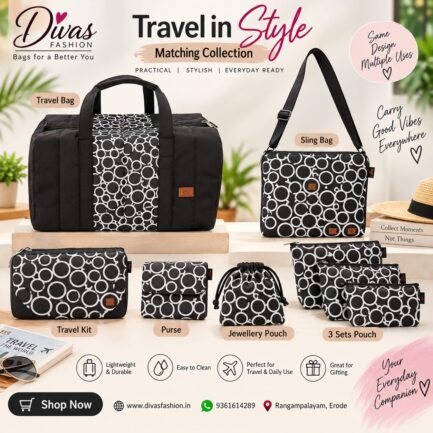 7-Piece Printed Combo Travel Bags